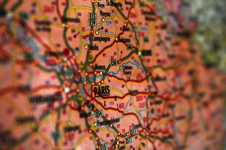 Map of Parisの写真素材