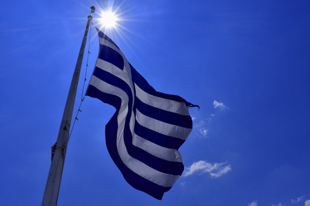 Greek flagの写真素材