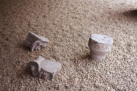 parts of the columns of old Sofia called Serdika.の写真素材