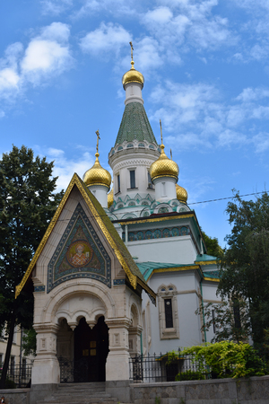 Russian church in Sofia, Bulgaria.のeditorial素材