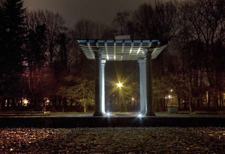 panoramic night photo memorialの写真素材