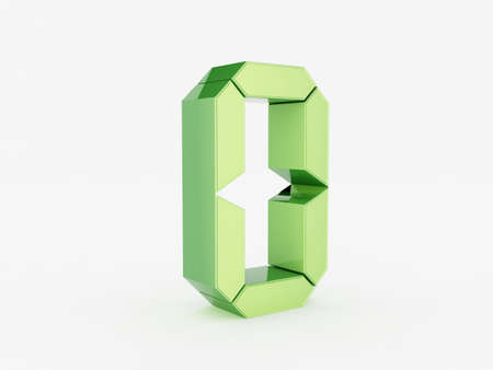 3D rendering of the number 0の写真素材