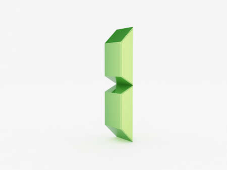 3D rendering of the number 1の写真素材