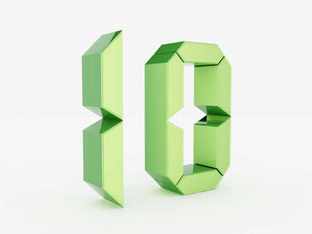 3D rendering of the number 10の写真素材