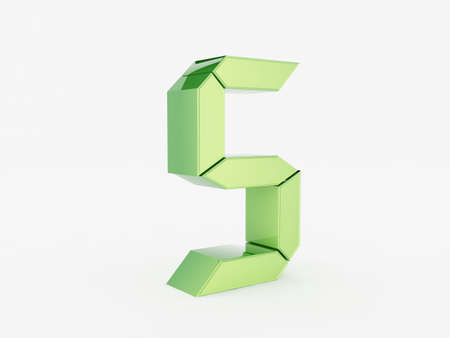 3D rendering of the number 5の写真素材