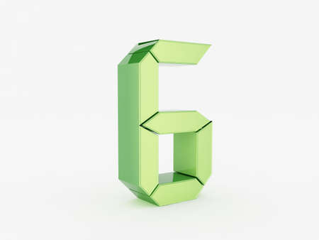 3D rendering of the number 6の写真素材