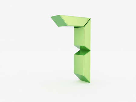3D rendering of the number 7の写真素材