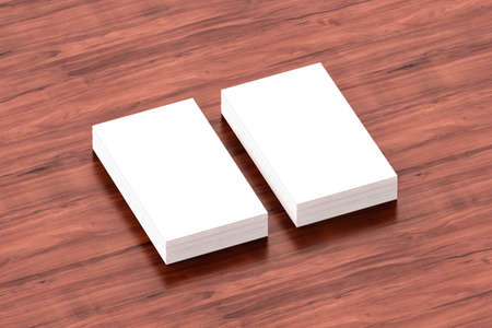 Business cards blank mockup - template, 3D illustrationの写真素材