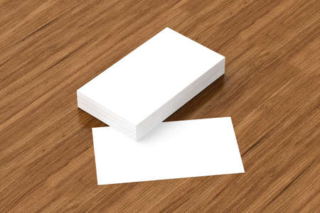 Business cards blank mockup - template, 3D illustrationの写真素材
