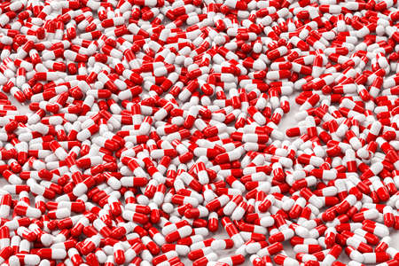 Pile of pills, 3D illustrationの写真素材