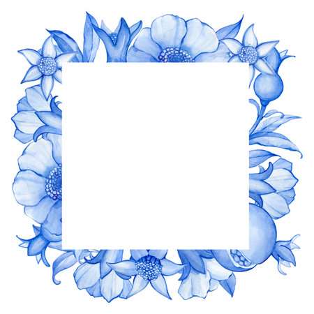 Flowers in a square frame.の写真素材