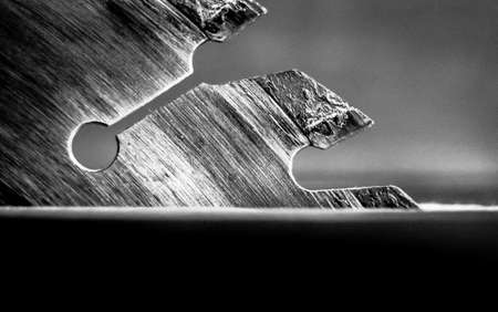 Blade of a circular saw during the work that feel so harshのeditorial素材