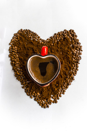 Love coffee cupの写真素材