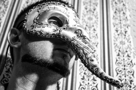 male with Venice maskの写真素材