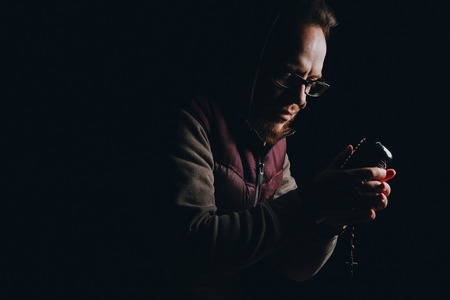 singer singing into vintage microphone