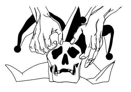 Poor Yorick LINE. Vector imageのイラスト素材