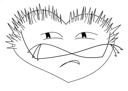 Image offended prickly like a hedgehog heartsのイラスト素材