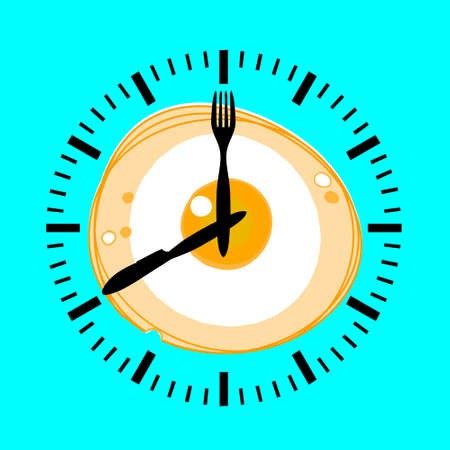 fried eggs for Breakfast vector illustrationのイラスト素材