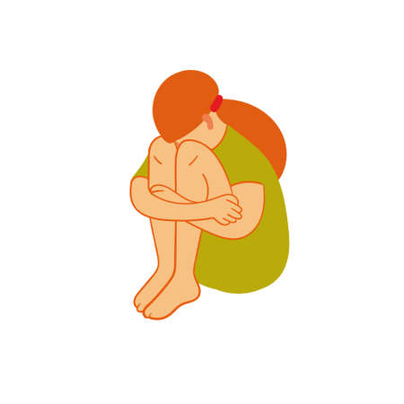 Girl vector colored vector illustration.のイラスト素材