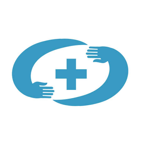 Isolated cross in the arms in vector.のイラスト素材