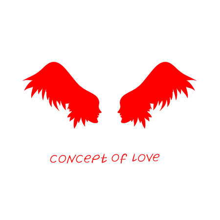 Icon of love. Vector illustration, metaphor of passion. Template for Valentines day.のイラスト素材