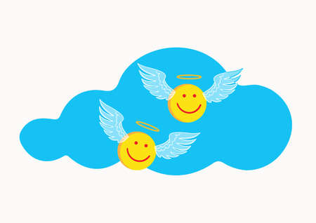 Saints in heaven Vector illustrationのイラスト素材