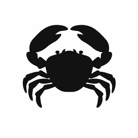 Crab silhouette. vector illustration of crabのイラスト素材