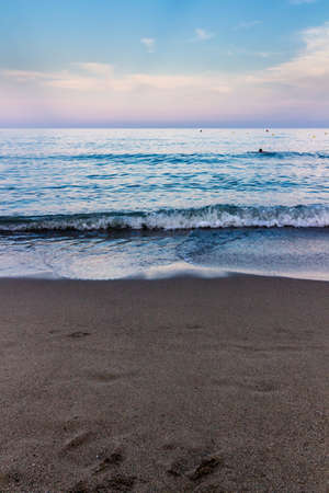 Beautiful sky over the beach, Torremolinos, Spainの写真素材