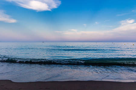 Beautiful sky over the beach, Torremolinos, Spainの写真素材