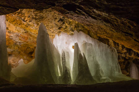 Beautiful Dachstein Ice cave, Austriaの写真素材