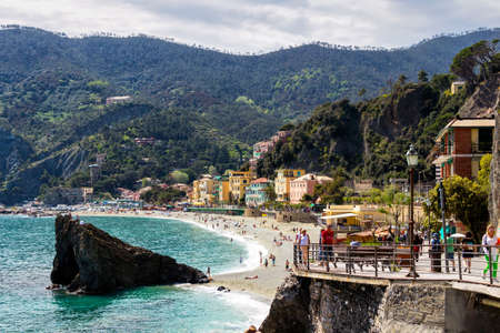 Monterosso al Mare, a coastal village and resort in Cinque Terre, Italyのeditorial素材