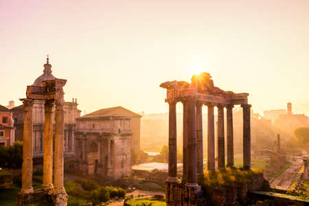 Roman Forum, Rome's historic center, Italyの写真素材