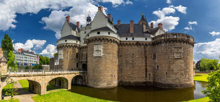 Castle of the Dukes of Brittany (Chateau des Ducs de Bretagne) in Nantes, Franceのeditorial素材