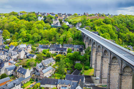 The magnificent old city of Dinan. Concept of Europe travel, sightseeing and tourism. Brittany (Bretagne), Franceの写真素材