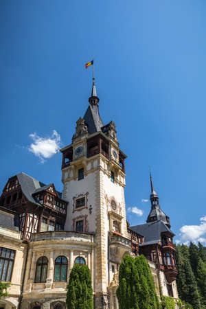 Peles castle, Sinaia, Romania. Given its historical and artistic value, Peles castle is one of the most important and beautiful monuments in Europe.のeditorial素材