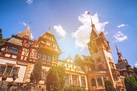 Peles castle, Sinaia, Romania. Given its historical and artistic value, Peles castle is one of the most important and beautiful monuments in Europe.のeditorial素材