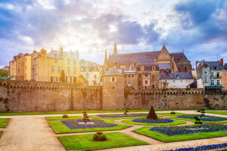 Vannes, a medieval city of Brittany (Bretagne) in France.の写真素材
