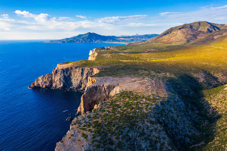 Island of Sardinia, western Mediterranean rugged coast, Italy. Mediterranean island of Sardinia...