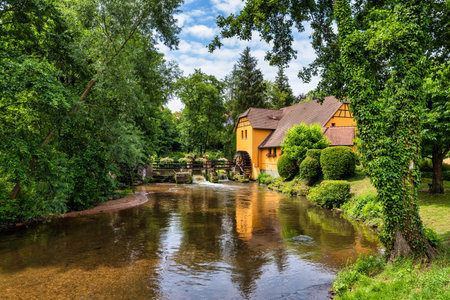 Wissembourg (WeiÃenburg) town in Alsace area, France. Historic Center of Wissembourg, Alsace, France. The picturesque city of Wissembourg in Bas Rhin, Alsace, France.のeditorial素材