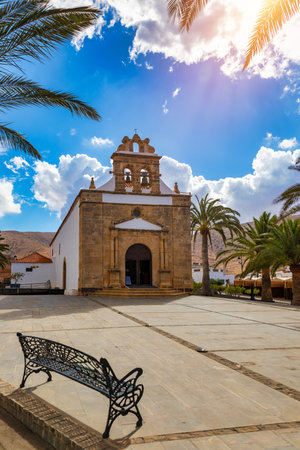 View of Betancuria village and famous cathedral Santa Maria, Fuerteventura, Canary Islands, Spain. View of Betancuria village and famous cathedral Santa Maria, Fuerteventura, Canary Islands, Spainの写真素材