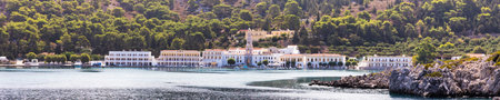 Sacred Monastery of Saint Archangel Michael the Panormitis, Symi, Greece. Monastery of Saint...