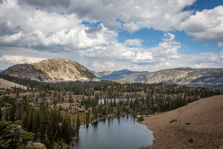 Mountain valley with a lake
