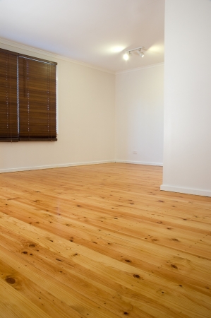 Vacant house with wooden floorboardsのeditorial素材