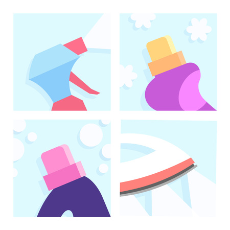 Laundry Illustrations Setのイラスト素材