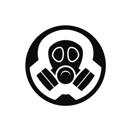 Gas mask rounded iconのイラスト素材