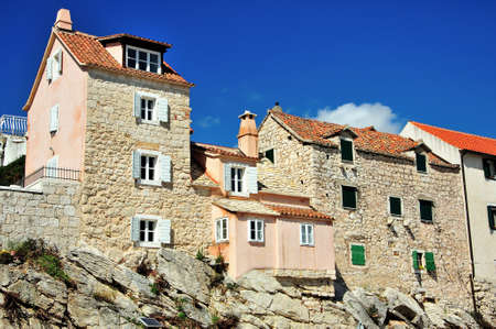 traditional bulldings, city of split, dalmatia, croatiaの写真素材