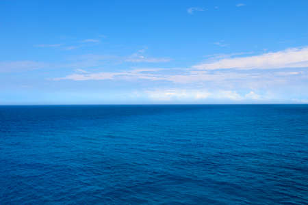 The beautiful blue sky and blue seaの写真素材
