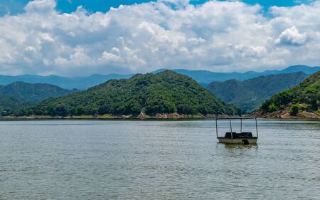 Beautiful view of the flooded landscapes in the Prado dam, Tolima Colombia