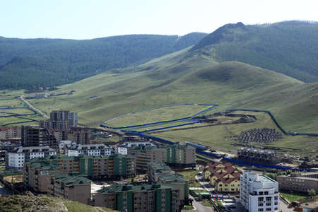 Overlooking downtown Ulan Batorのeditorial素材