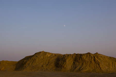 Mongolian steppe Twilight surface mineの写真素材